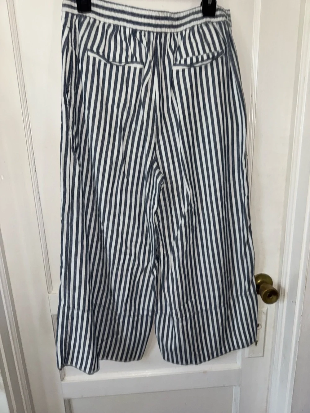 ANYDAY WIDE-LEG HIGH-RISE LINEN-BLEND CROPPED PANT
